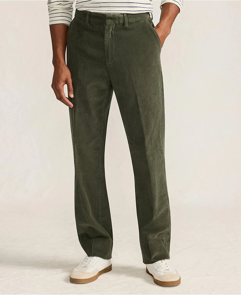 Lands' End Men's Corduroy Comfort Waist Classic Fit Plain Front Pant