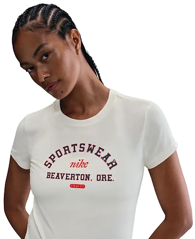 Nike Sportswear Women's Phoenix Slim-Fit Short-Sleeve T-Shirt