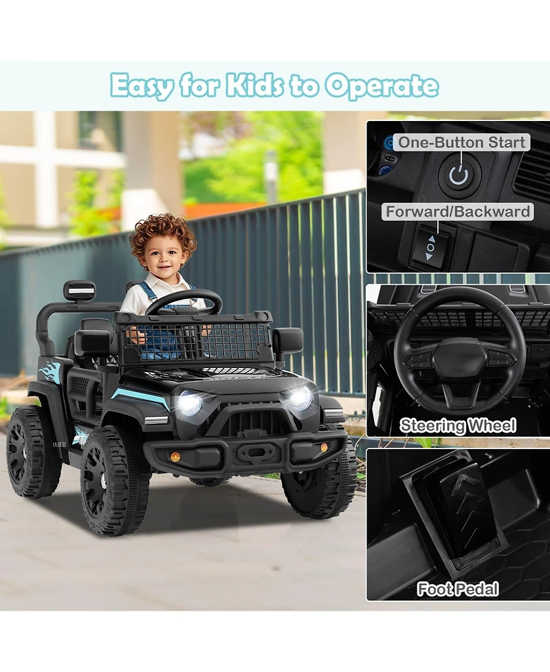 Costway 12V Kids Ride on Truck Car Battery Powered Electric Vehicle with Remote Control