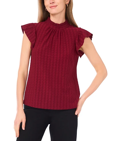 Sam & Jess Women's Ruffle Short Sleeve Top