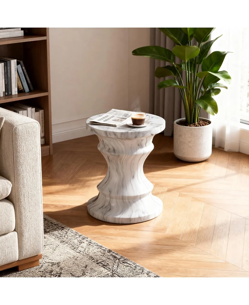 Streamdale Cement Outdoor Accent Table