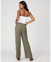 Cable & Gauge Women's High Rise Flare Twill Pant