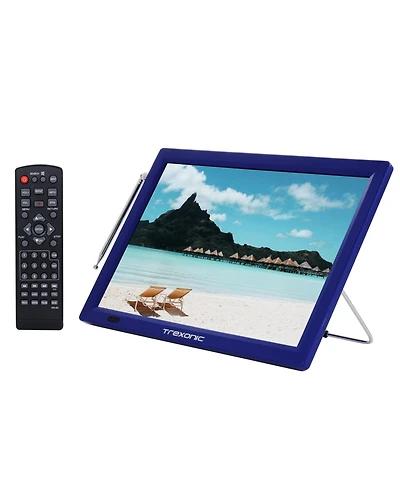 Trexonic Portable Rechargeable 14 Inch Led Tv with Hdmi, Sd/Mmc, Usb, Vga