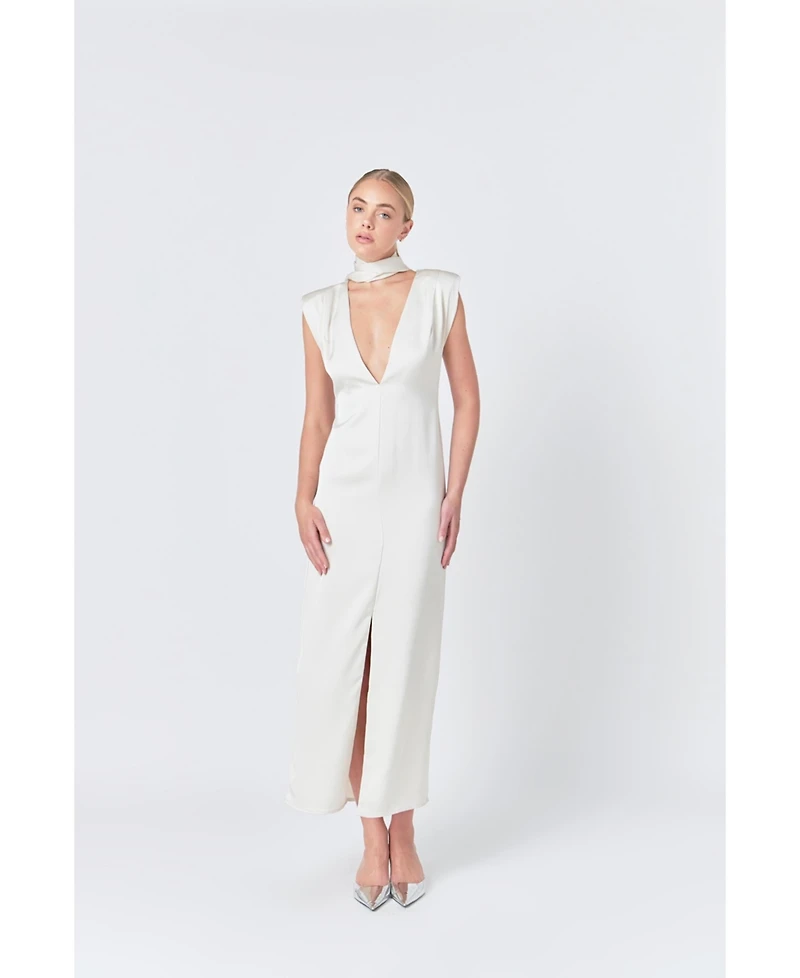 endless rose Women's Deep V Maxi Dress