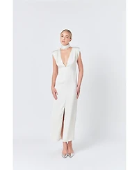 endless rose Women's Deep V Maxi Dress