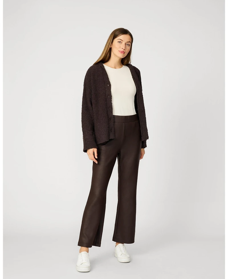 Cable & Gauge Women's Coated Pull On Bootcut Pant