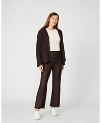 Cable & Gauge Women's Coated Pull On Bootcut Pant