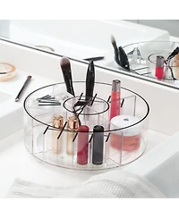 iDesign Rotating Makeup Organizer with Dividers - Clear