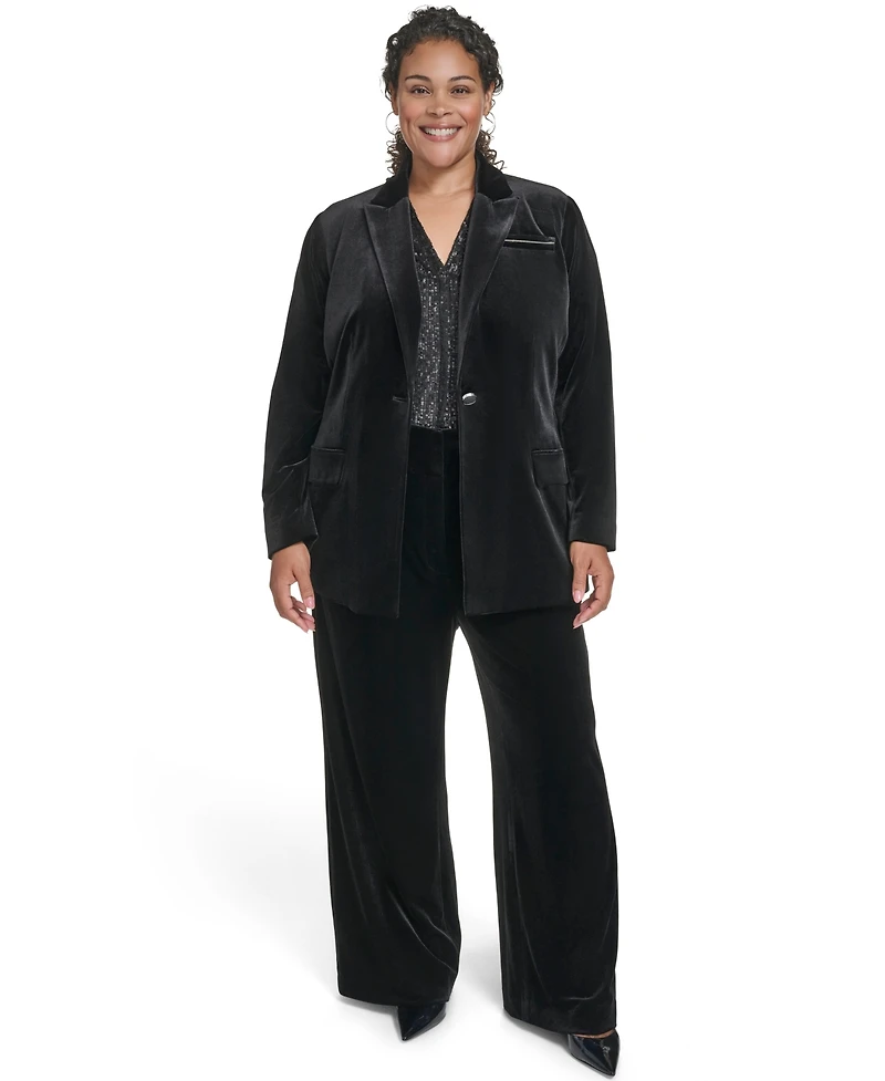 Calvin Klein Plus Padded One Button Jacket