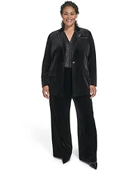 Calvin Klein Plus Padded One Button Jacket