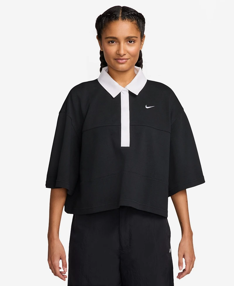 Nike Sportswear Women's Short-Sleeve Oversized Polo Top