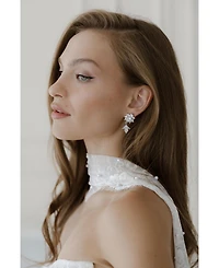 Untamed Petals Whisper Crystal Drop Earrings