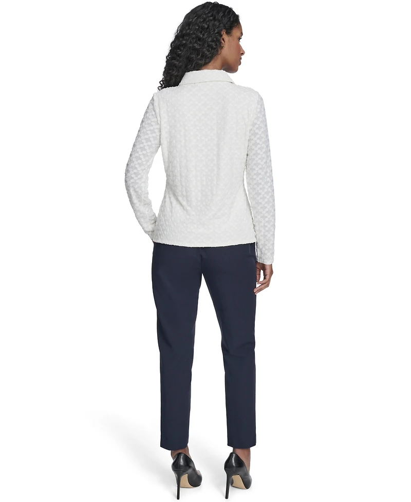 Tommy Hilfiger Women's Floral Clip Button-Up Top
