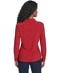 Tommy Hilfiger Women's Long Sleeve Clover Button-Up Top