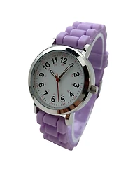 Olivia Pratt Lavender Easy Read Medical Professionals Silicone Band Women Watch