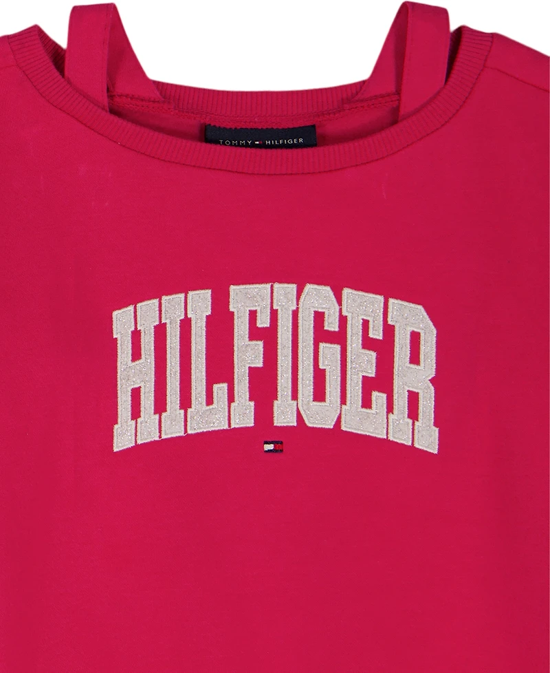 Tommy Hilfiger Girls 4-6X 2-Piece Oversized Sweatshirt and Wide-Leg Pants Set