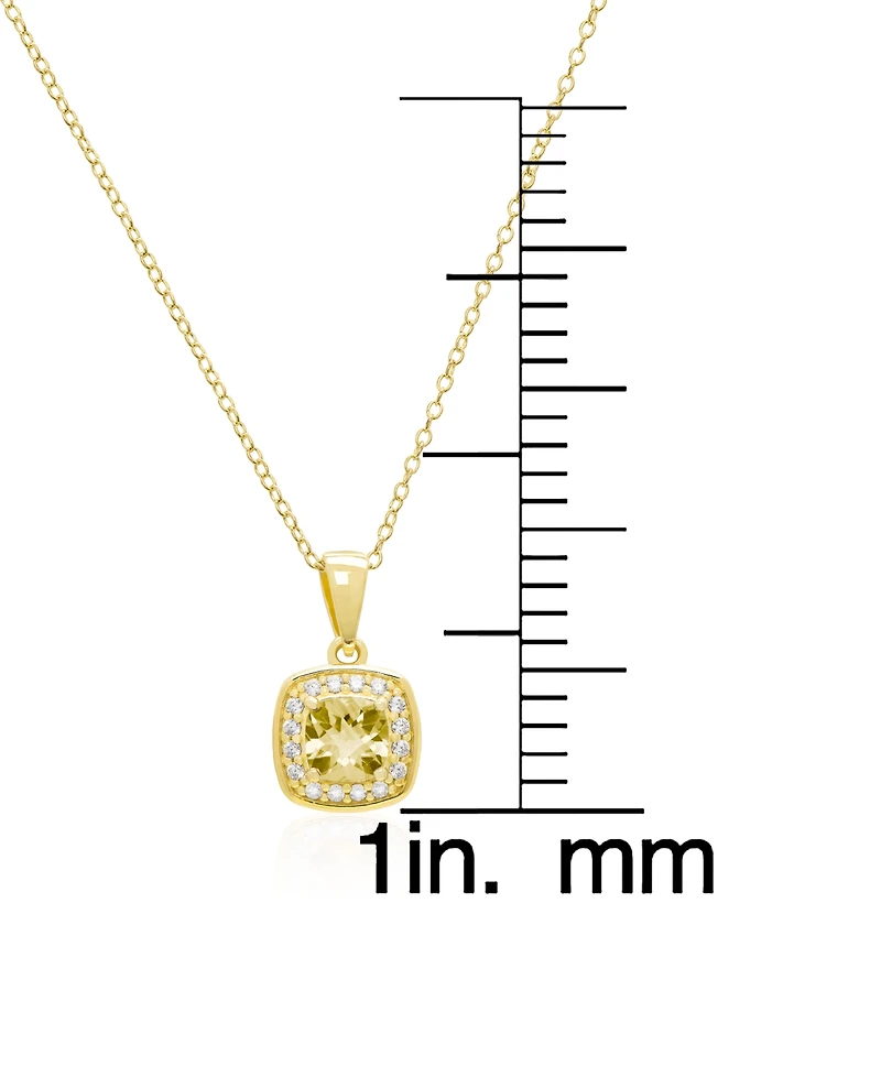 Macy's 2-Pc. Blue Topaz (4-1/2 ct. t.w.) and White Topaz (0.64 ct. t.w.) Pendant Necklace & Matching Earrings Set in Sterling Silver