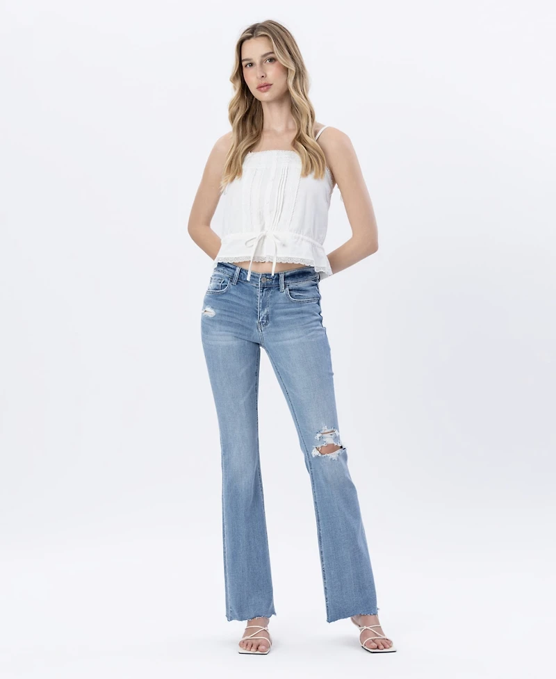 Flying Monkey Women's Mid Rise Bootcut Jeans