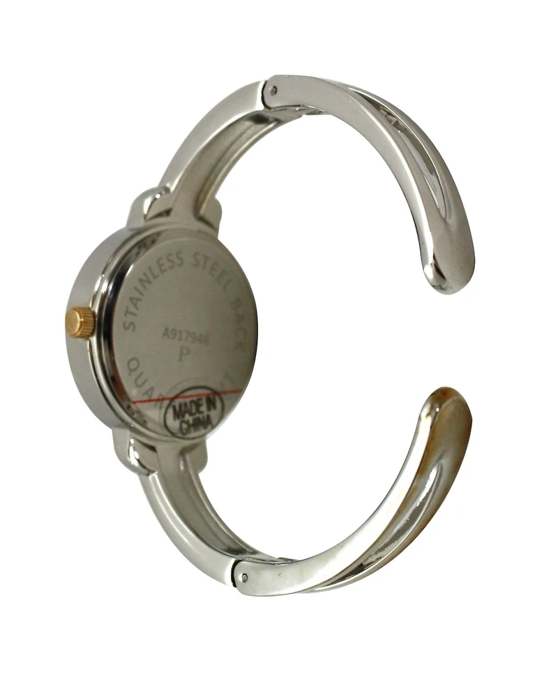 Olivia Pratt Two Tone Metallic Round Face Bangle Women Watch