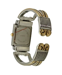 Olivia Pratt Two Tone Swirl Details Bangle Women Watch
