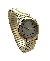Olivia Pratt Gold Stretch Band Easy Read Nurse Watch with Second Hand Women Watch