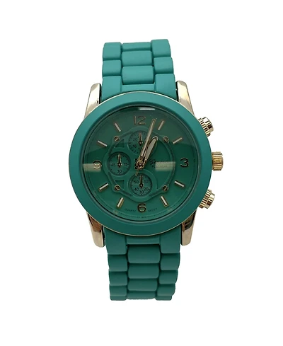Olivia Pratt Teal Soft Band Lightweight Every Day Soft Colors Women Watch