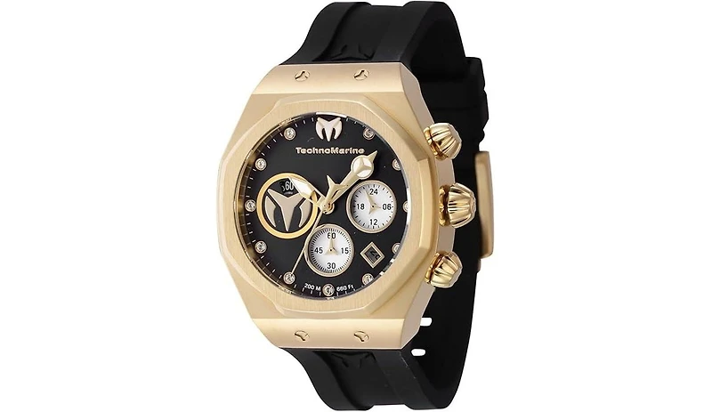 Technomarine Women's Tm-523007 Reef Quartz Black, Silver Dial Watch