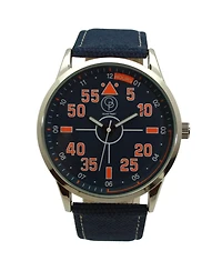 Olivia Pratt Navy Silver Denim Band Big Face and Numbers Men Watch