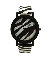 Olivia Pratt White Zebra Colorful Strap Women Watch