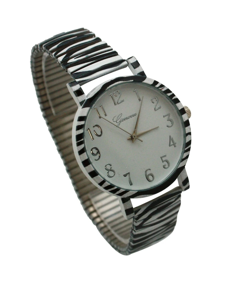 Olivia Pratt Zebra Stretch Animal Print Women Watch
