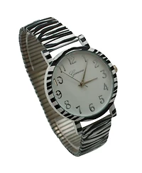 Olivia Pratt Zebra Stretch Animal Print Women Watch
