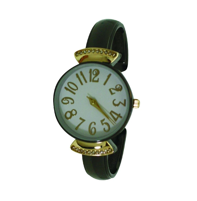 Olivia Pratt Gunmetal Gold Olivia Pratt Every Day Large Numbers Dial Metal Bangle Watch