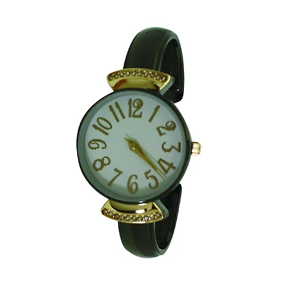 Olivia Pratt Gunmetal Gold Olivia Pratt Every Day Large Numbers Dial Metal Bangle Watch