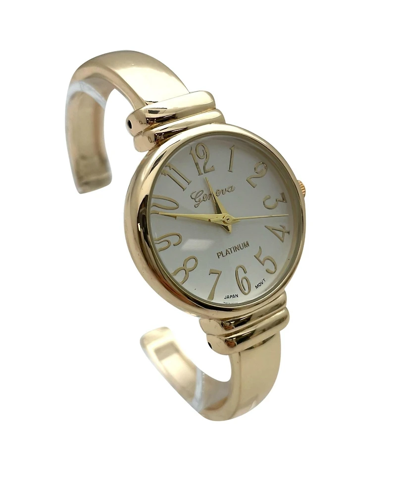 Olivia Pratt Metallic Everyday Minimalist Bangle Women Watch, Gold