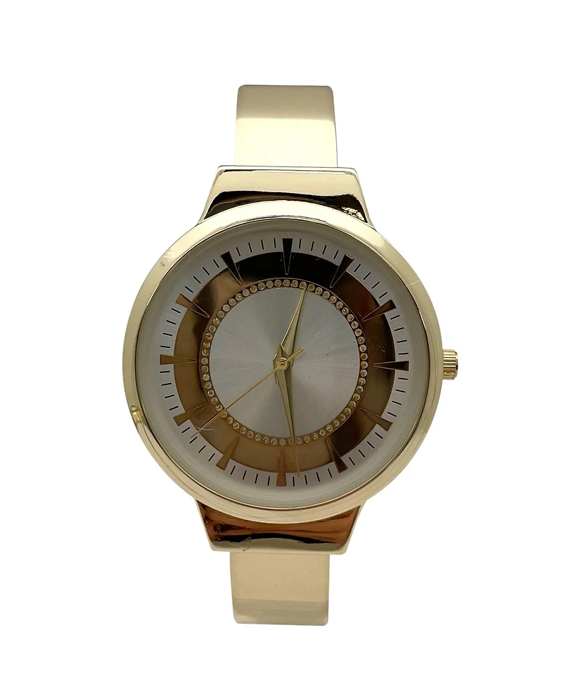 Olivia Pratt Metallic Colors Round Face Bangle Women Watch
