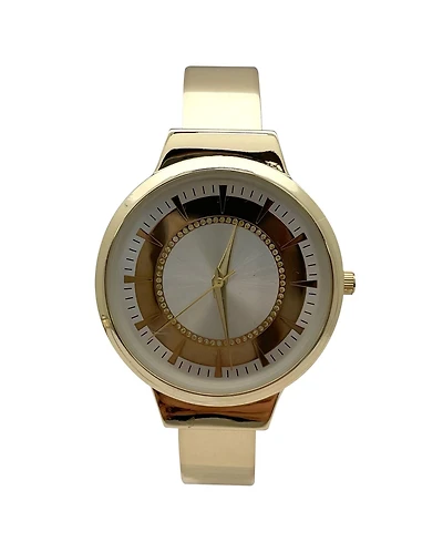 Olivia Pratt Metallic Colors Round Face Bangle Women Watch