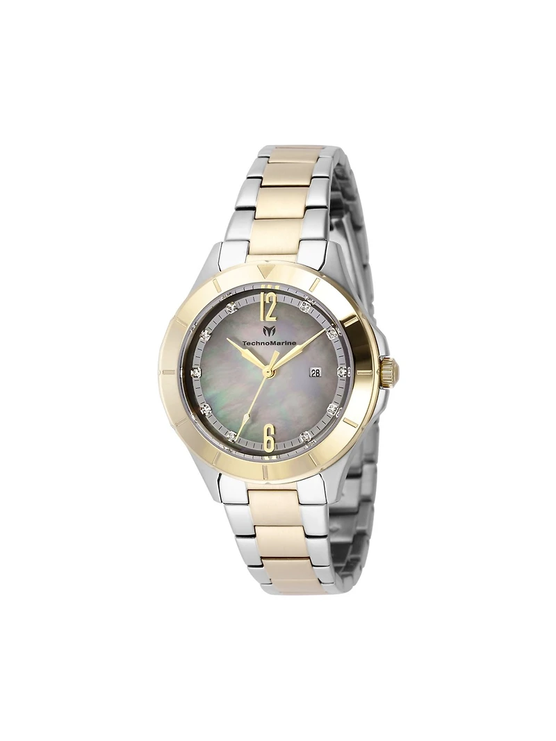 Technomarine Women's Tm-826004 Luna Quartz Grey, White Dial Watch