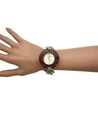 Olivia Pratt Cheetah Bracelet Big Face Women Watch