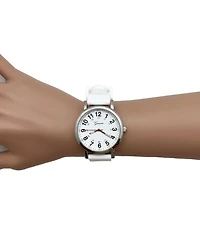 Olivia Pratt White Easy-Read Nurse Watch with Silicone Band Women Watch