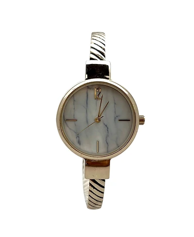 Olivia Pratt Gold Every Day Thin Marble Face Bangle Women Watch