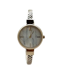 Olivia Pratt Gold Every Day Thin Marble Face Bangle Women Watch
