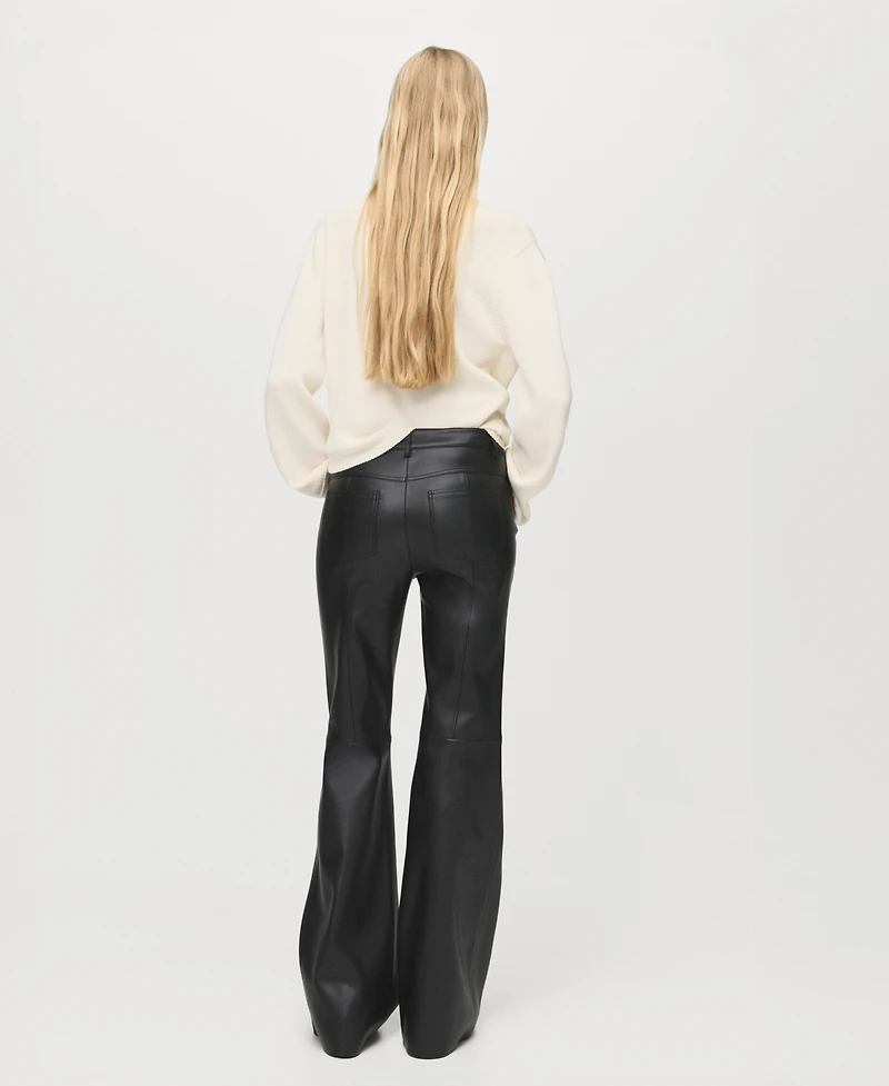Mango Women's Leather-Effect Skinny Pants