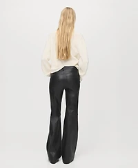 Mango Women's Leather-Effect Skinny Pants
