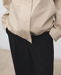 Mango Women's Corduroy Collar Cotton Jacket