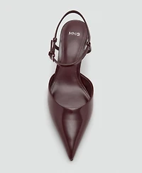 Mango Women's Ankle Strap Kitten-Heeled Shoes