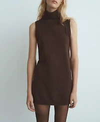 Mango Women's Knitted Turtleneck Dress