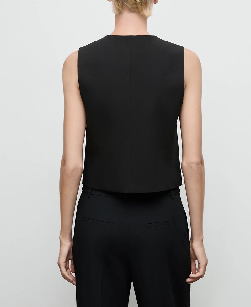 Mango Women's Jewel Buttons Vest