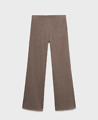 Mango Women's Elastic Waistband Knitted Pants