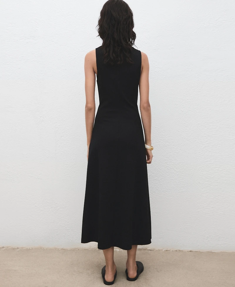 Mango Women's Stitching Detail Midi-Dress
