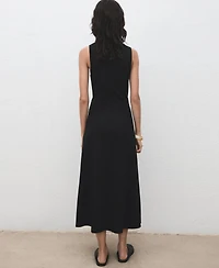 Mango Women's Stitching Detail Midi-Dress